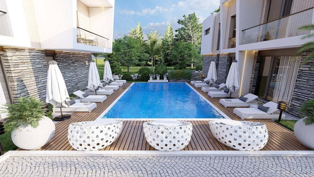 Byty v komplexe s bazénom v Alsancaku Severný Cyprus