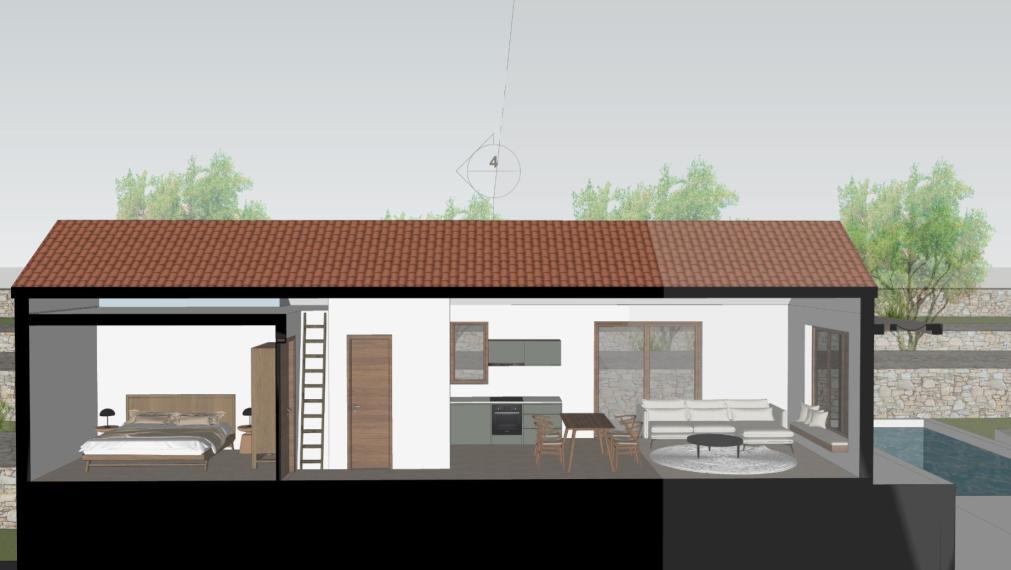 Pozemok s nehnuteľnosťou a výhľadom na more, Prigradica, ostrov Korčula