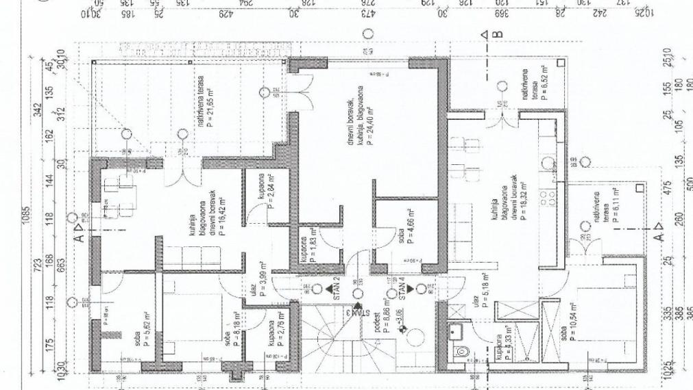 Novozrekonštruovaný dom 287 m², 6 apartmánov, 100 m od mora, Zaton, Zadar