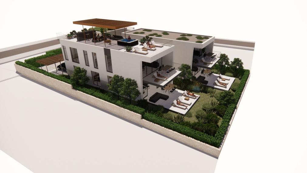 Dvojizbový byt so záhradou, druhý rad od mora, Ugljan, ostrov Ugljan