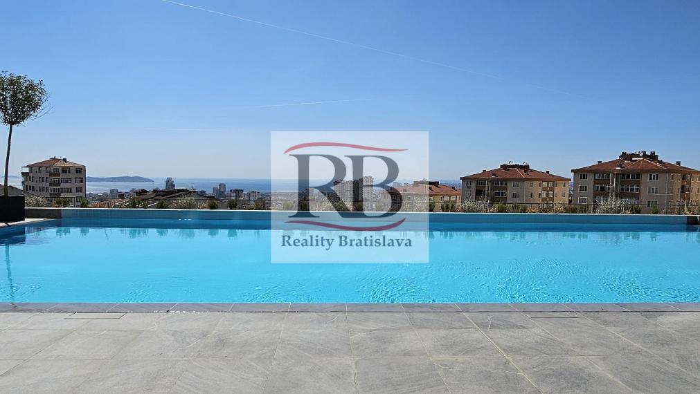 Na kľúč pripravené byty s výhľadom na more v bezpečnom komplexe v Istanbule, Maltepe