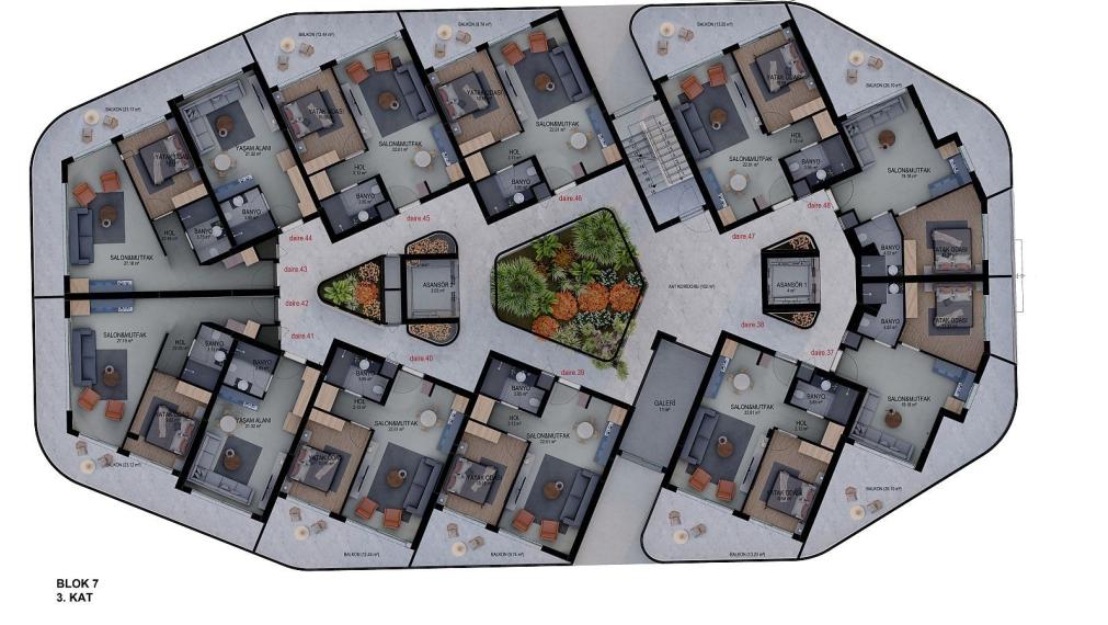 Apartmány s výhľadom na more a prírodu na predaj v Gaziverene, Severný Cyprus