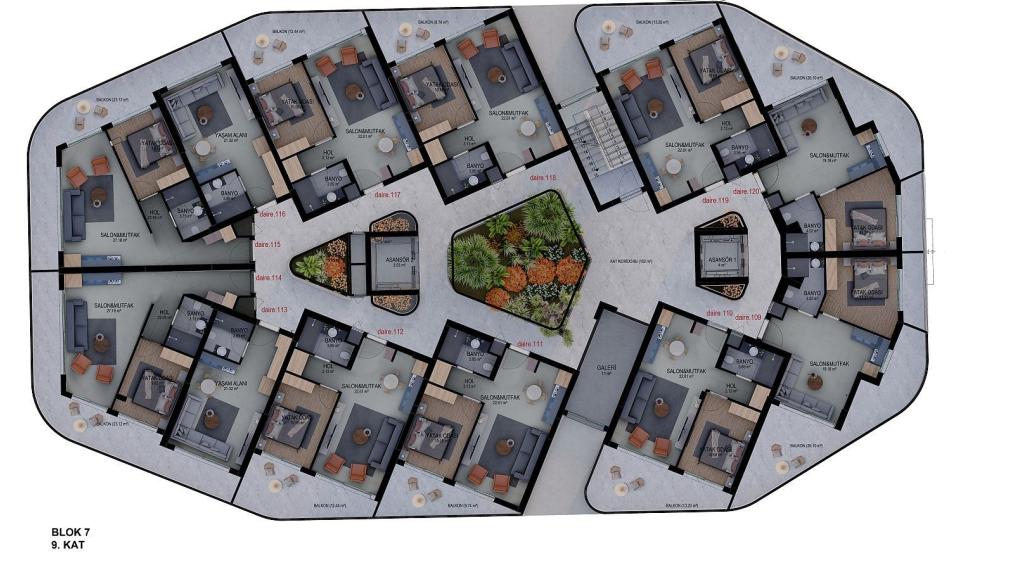 Apartmány s výhľadom na more a prírodu na predaj v Gaziverene, Severný Cyprus