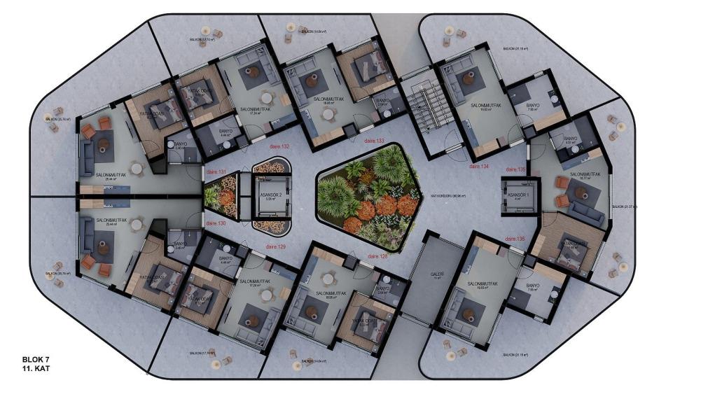 Apartmány s výhľadom na more a prírodu na predaj v Gaziverene, Severný Cyprus