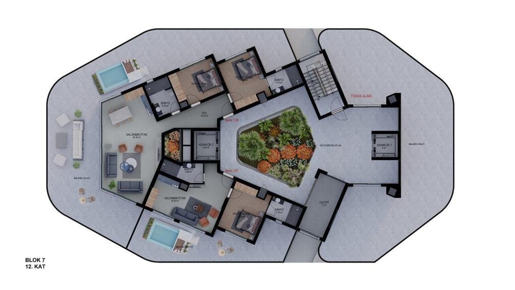 Apartmány s výhľadom na more a prírodu na predaj v Gaziverene, Severný Cyprus