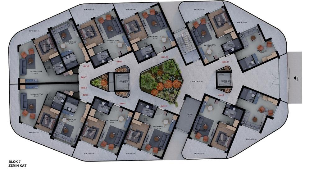 Apartmány s výhľadom na more a prírodu na predaj v Gaziverene, Severný Cyprus