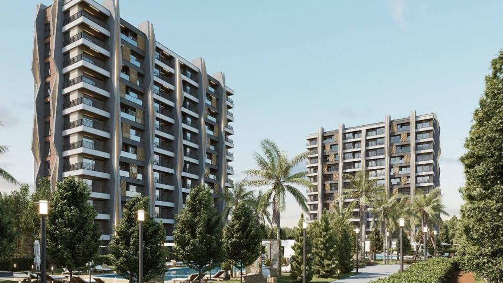 Priestranné byty s 1 alebo 2 spálňami v Aksu Altıntaş s bazénom