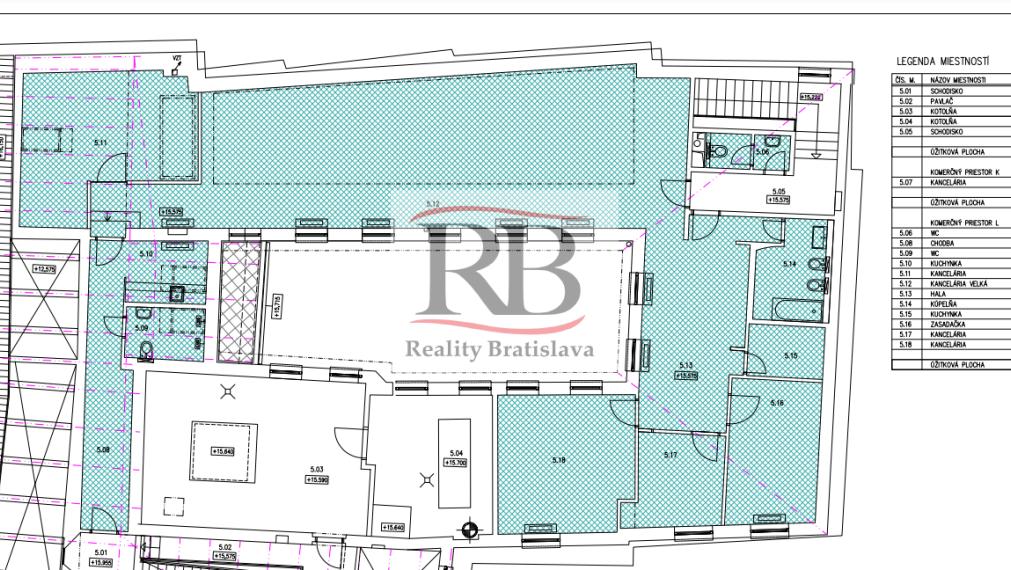Kancelársky celok v reprezentatívnom historickom objekte v centre, 193,8 m2