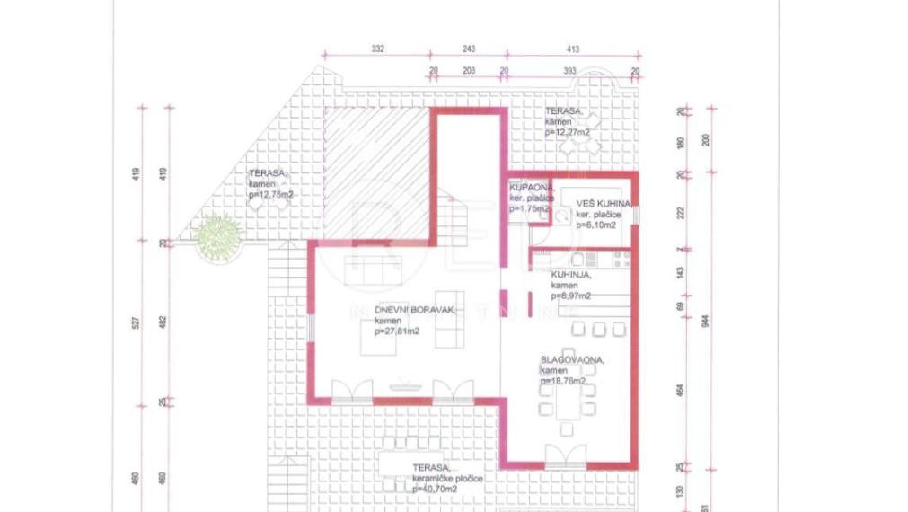 Priestranný dom s výhľadom na more, atraktívna lokalita, Splitska, ostrov Brač