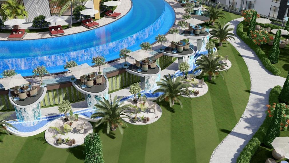 Nehnuteľnosti s panoramatickým výhľadom na more a mesto v Alanyi