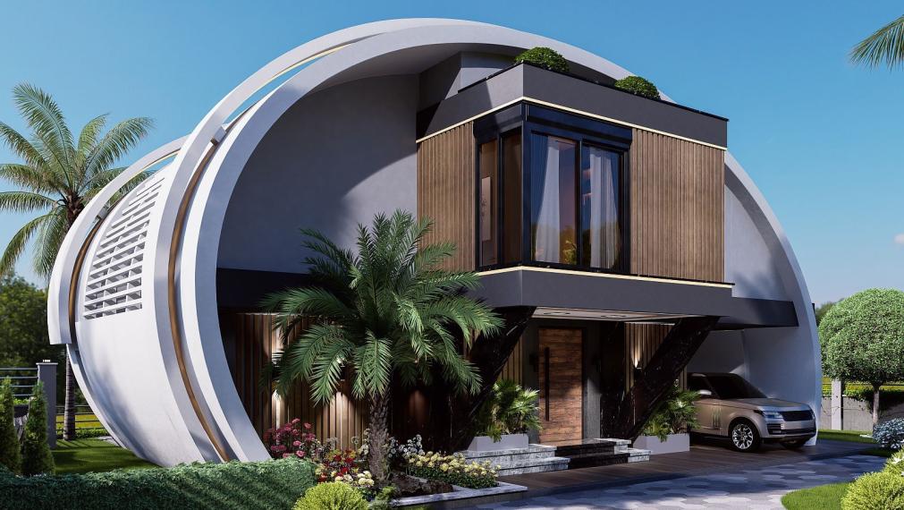 Vila so súkromnou záhradou a infinity pool v Alanyi