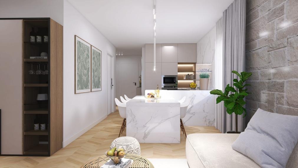 Štýlový 3-izbový byt v novostavbe pri mori – Mandre, Pag