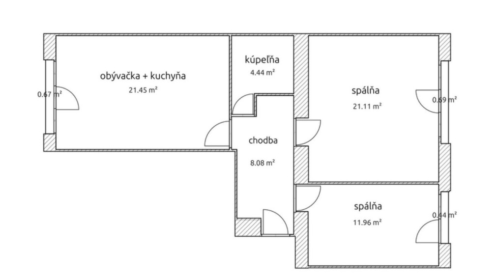 Na prenájom - 3i byt, ul.Páričkova Bratislava II TOP