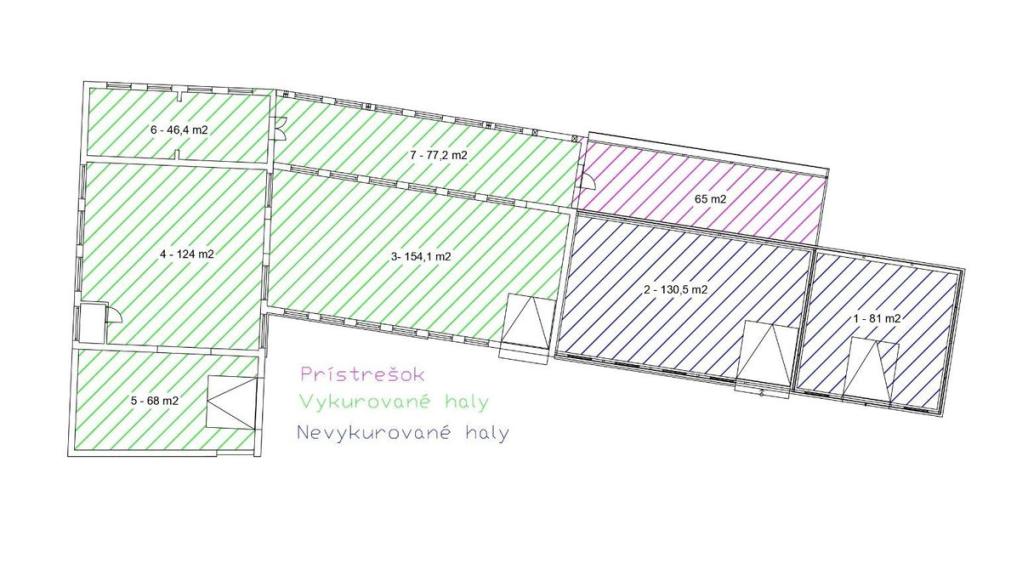Priemyselný areál s výrobnými halami, Beluša, okres Púchov
