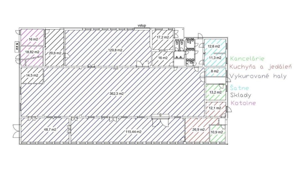 Priemyselný areál s výrobnými halami, Beluša, okres Púchov