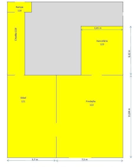 Obchodné priestory,Trenčín, Za mostami
