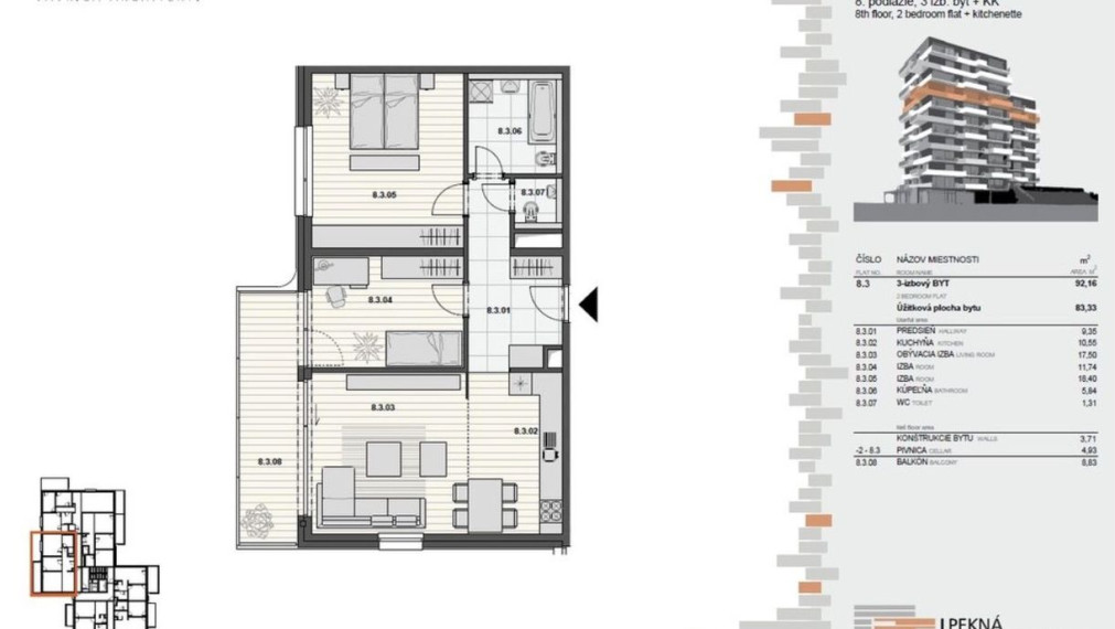 Luxusný 3-izbový byt, Bratislava IV TOP