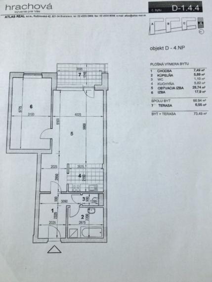 Byt na prenájom - ul. Hrachová, Bratislava II TOP