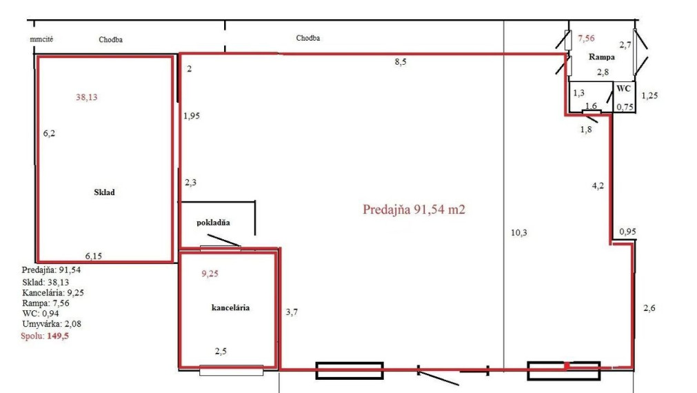 Obchodné priestory, Trenčín, Zámostie