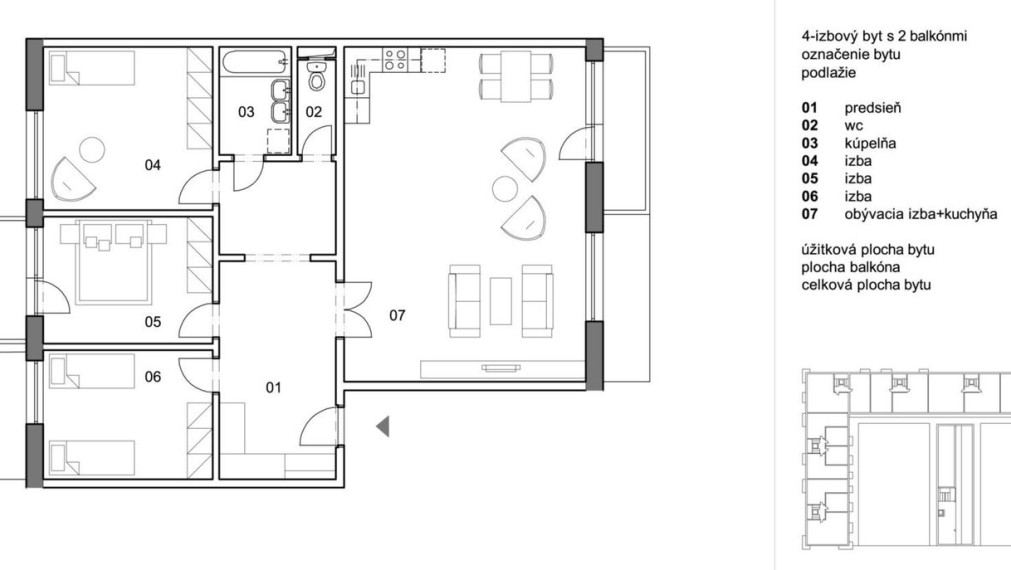 4-izbový nadštandardný byt s dvoma balkónmi, ul.Podunajská, Bratislava II TOP