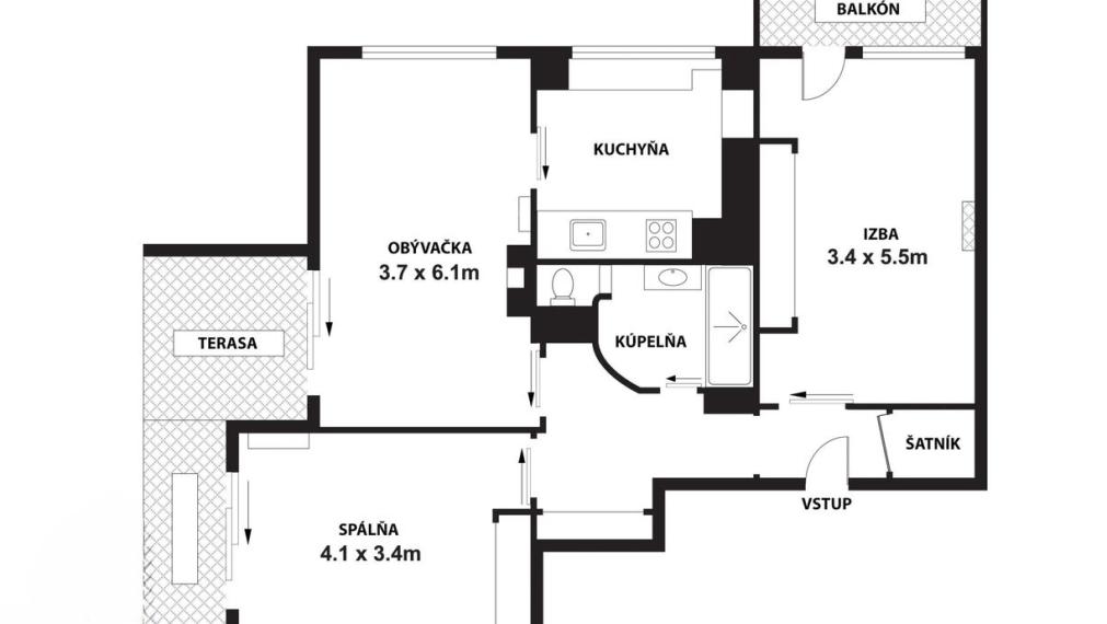 Luxusný 3i byt ul.Ladislava Dérera, Bratislava III TOP