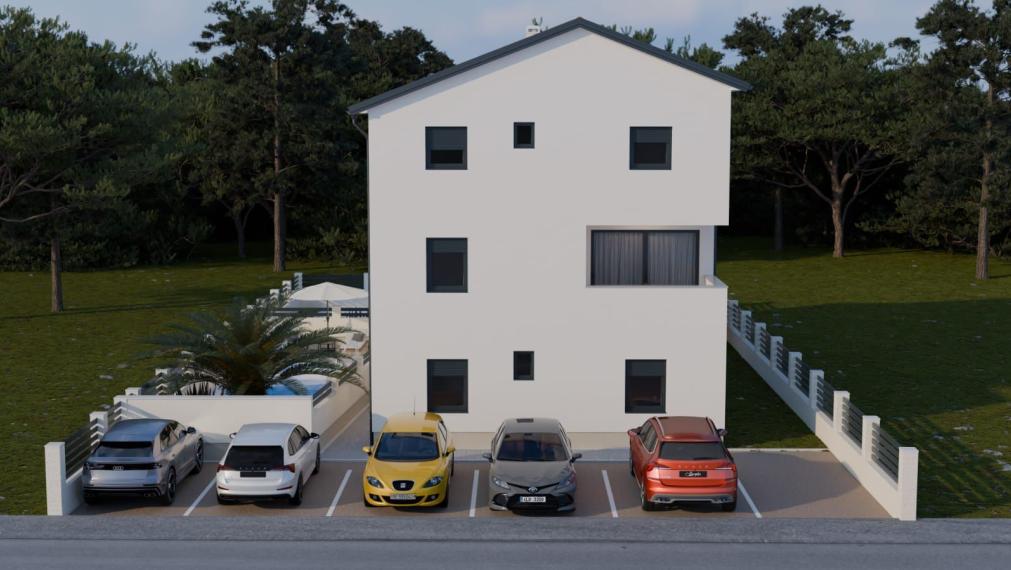 Štýlový 3-izbový byt v novostavbe pri mori – Mandre, Pag