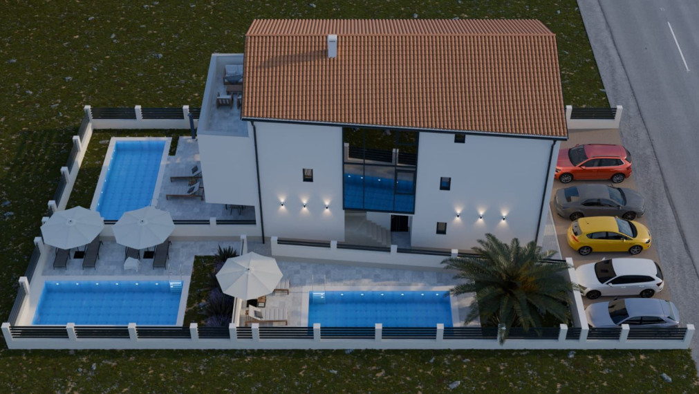 Štýlový 3-izbový byt v novostavbe pri mori – Mandre, Pag