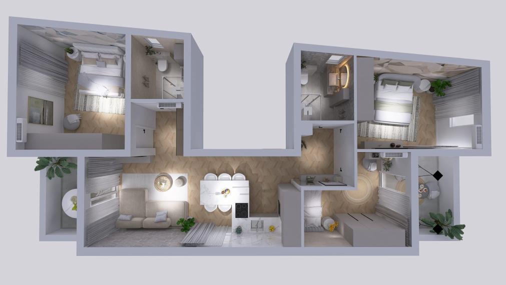 Štýlový 3-izbový byt v novostavbe pri mori – Mandre, Pag