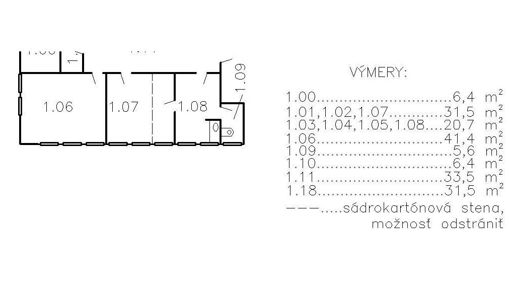 Celok 3 kancelárií na vyvýšenom prízemí v blízkosti Klientskeho centra, Bratislava II, 100m2