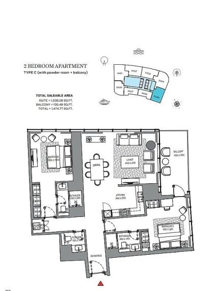 Apartmány s elegantným dizajnom v Dubai Marina