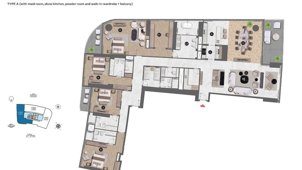 Apartmány s elegantným dizajnom v Dubai Marina