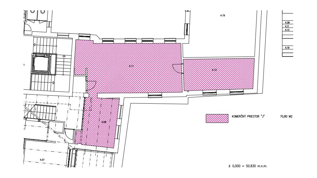 Svetlá 2-kancelária s kuchynkou v reprezentatívnom historickom objekte v centre, 70,80 m2