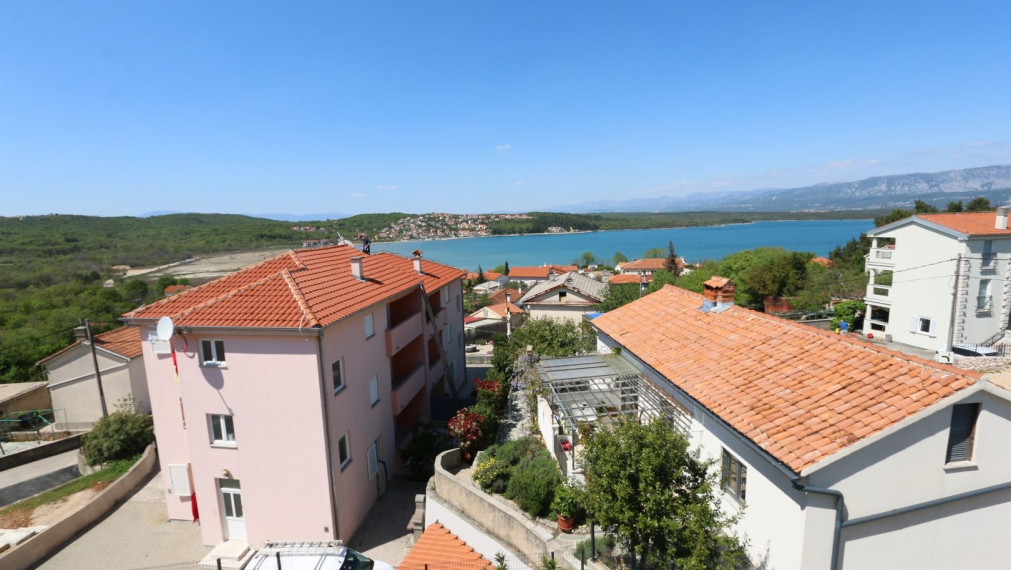 Apartmán s panoramatickým výhľadom na more, Soline, ostrov Krk, 2 spálne, 61,80 m²