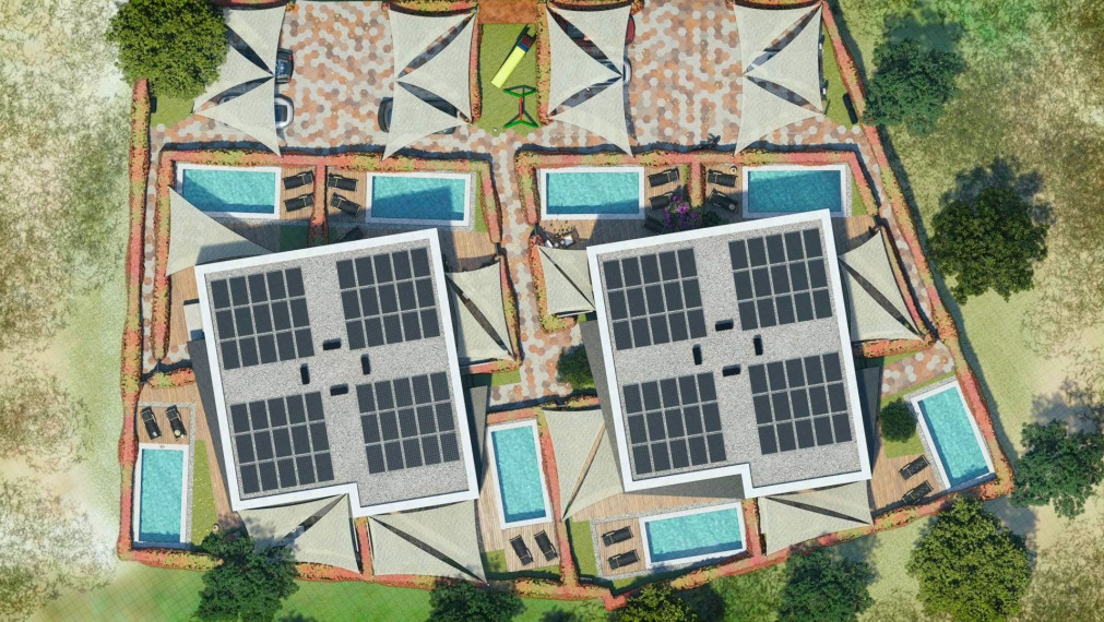 Energeticky úsporná moderná oáza v Nine s bazénom a saunou, apartmán A2