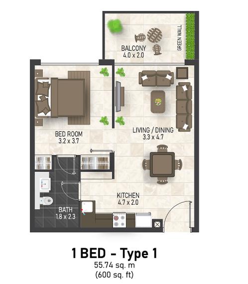 Prémiové ekologické apartmány v Dubaji Jumeirah Village Circle (JVC)