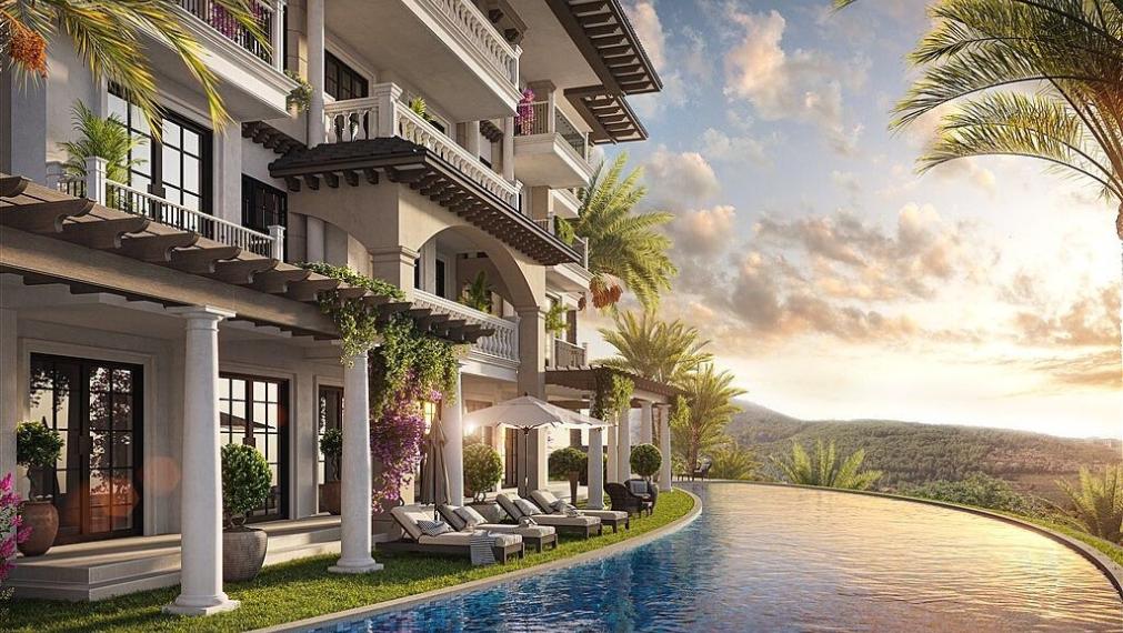 Apartmány s výhľadom na more a mesto v projekte hotelového konceptu v Alanyi