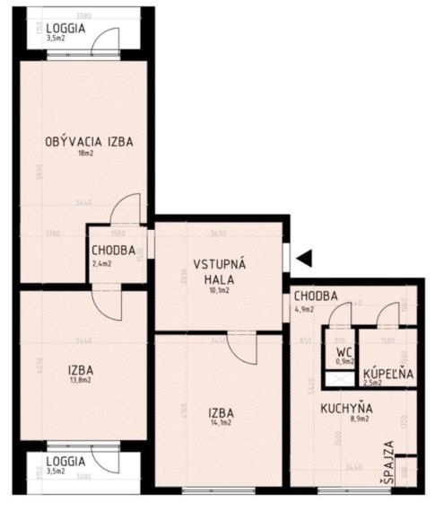 Byt na predaj - ul. Námestie Hraničiarov, Bratislava V TOP