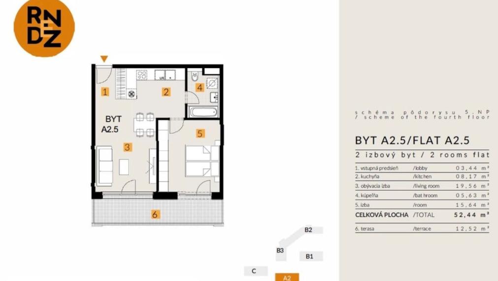Na prenájom 2-izbový byt v tichej lokalite v Rači - Bratislava III TOP 