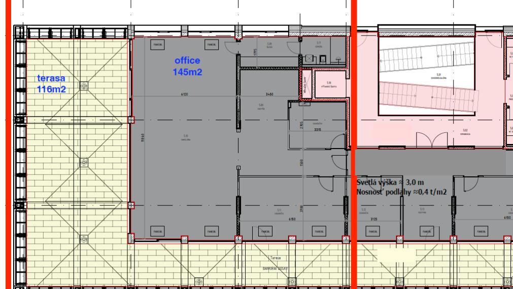 Exkluzívne 145m2 administratívne priestory s panoramatickou terasou 116m2