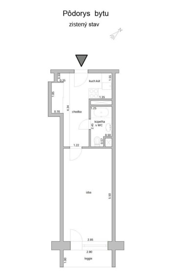 Na prenájom útulný 1-izbový byt, Rača – Vinohrady, Bratislava III TOP