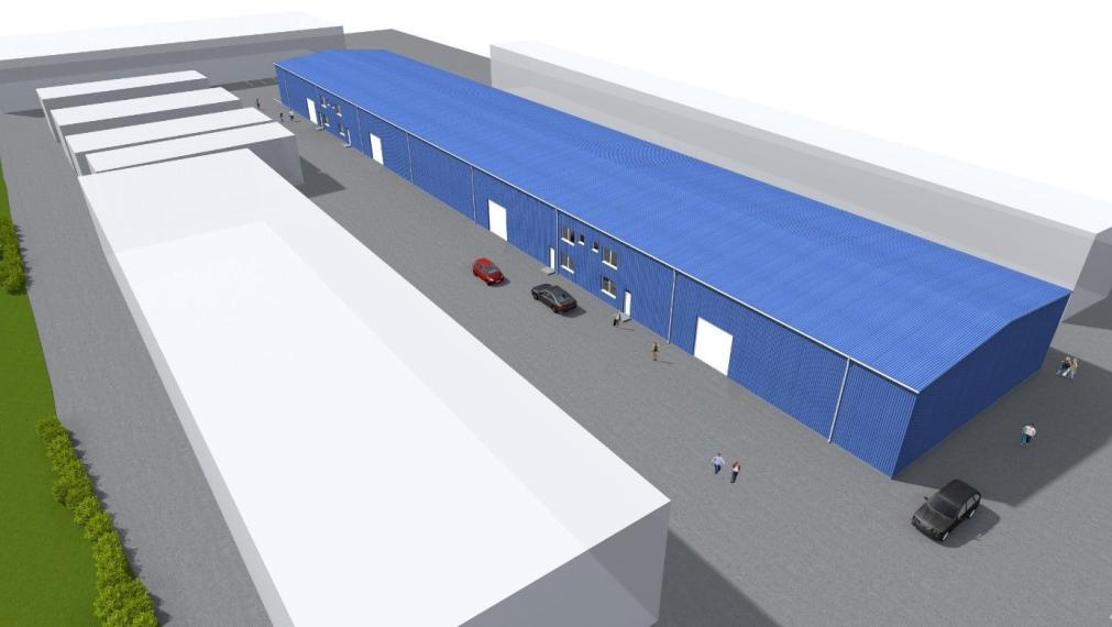 Výstavba skladových priestorov na kľúč, Bratislavská ulica, Trnava, 500-2400m2