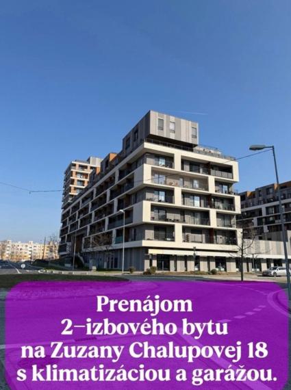 Na prenájom svetlý a prakticky riešený byt - ul. Zuzany Chalupovej TOP