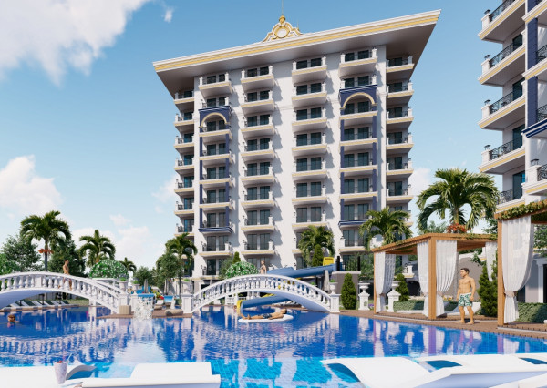 Štýlové apartmány v blízkosti centra v Alanyi Avsallar