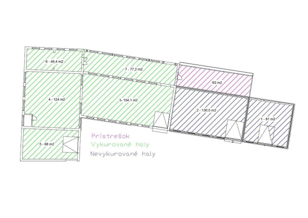  Hala pre ľahkú výrobu 123 m2