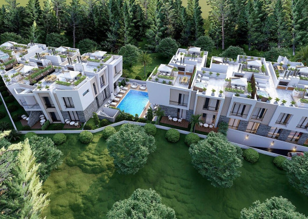 Byty v komplexe s bazénom v Alsancaku Severný Cyprus