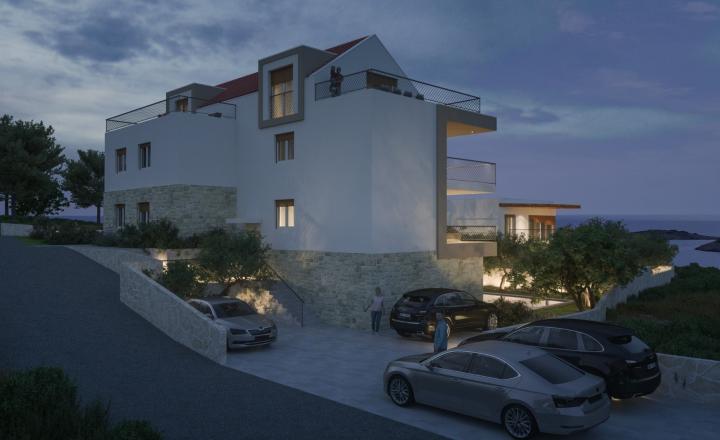 Luxusný apartmán s terasou a výhľadom na more v Stivašnici, 79,60 m² - fotografia 7