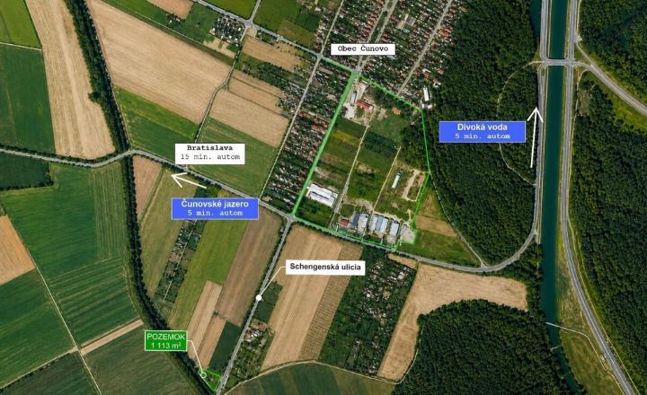 Na predaj rekreačný pozemok s výmerou 1113m2 - Čunovo  - fotografia 3
