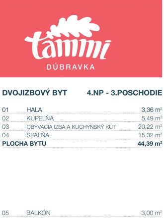 Na predaj 2-izbový byt v obľúbenom projekte TAMMI 4, 4. etapa, v mestskej časti Bratislava IV TOP - fotografia 12