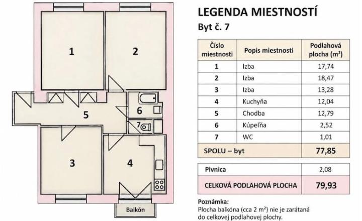 Na predaj priestranný 3-izbový byt s balkónom na obľúbenej Oravskej ulici v Bratislave – Nivy TOP - fotografia 23